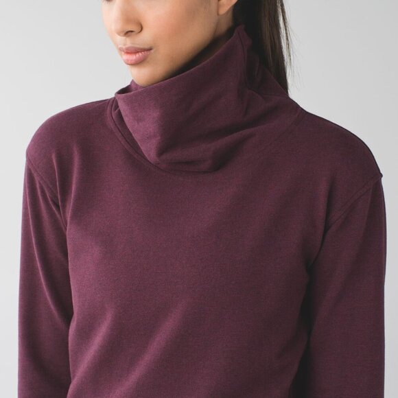 Lululemon On The Double Pullover Heathered Bordeaux Drama Size 2 - Picture 13 of 14